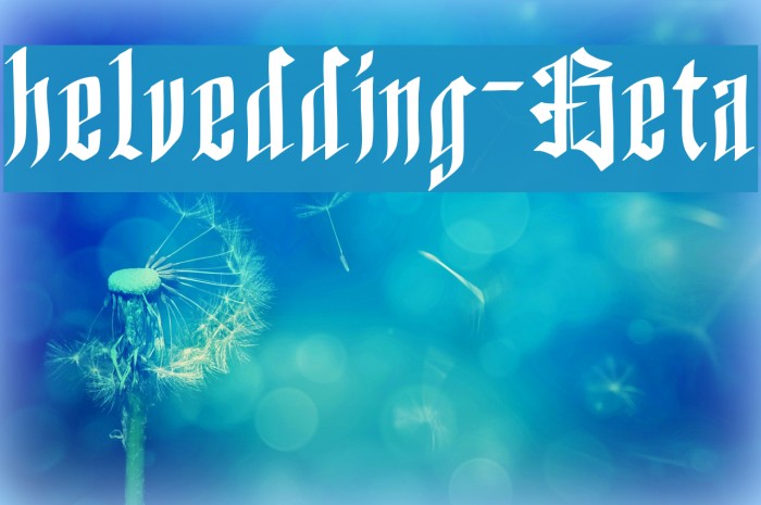 helvedding-Beta Font examples