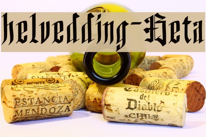 helvedding-Beta Font examples