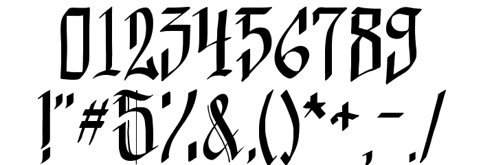 helvedding Font OTHER CHARS