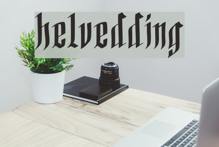 helvedding Font examples