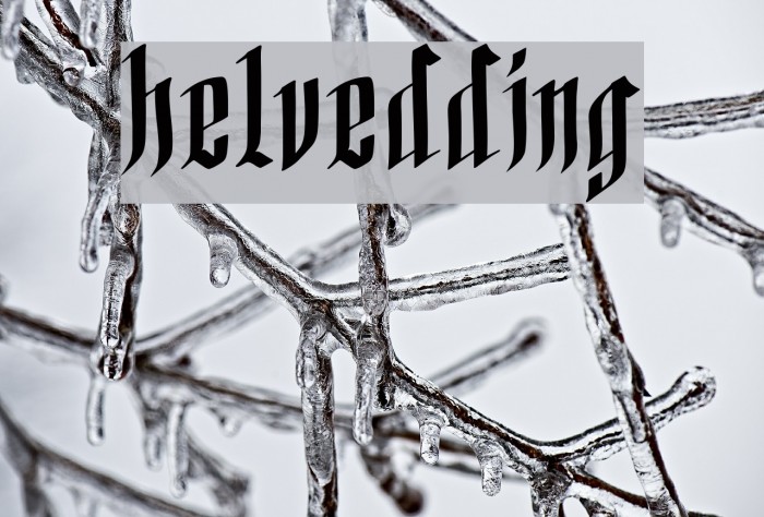helvedding Font examples