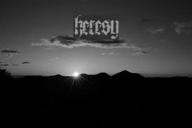 heresy Font examples