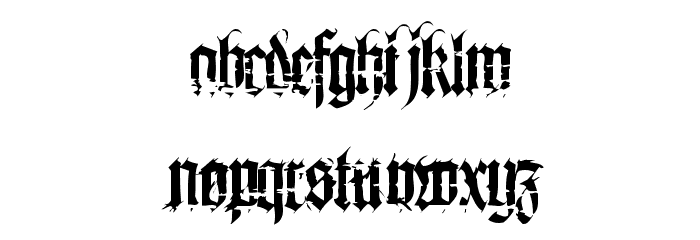 heresy Font LOWERCASE