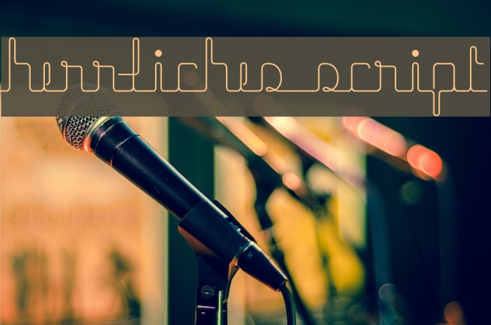 herrliches script Font examples