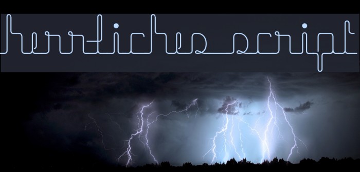 herrliches script Font examples