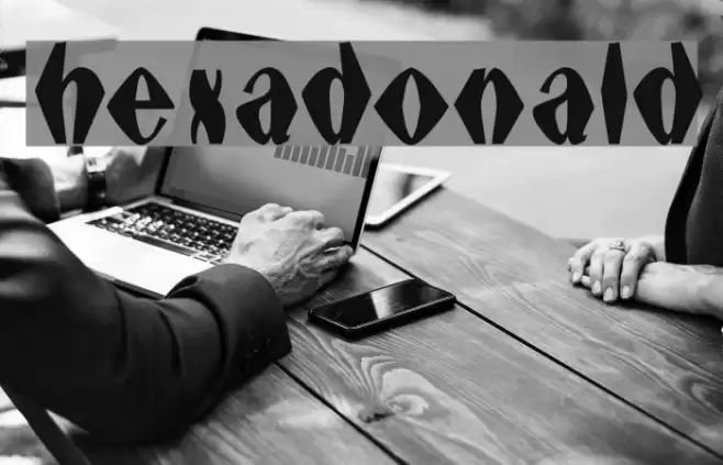 hexadonald Font examples