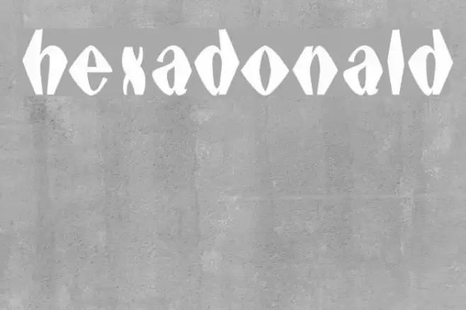 hexadonald Font examples