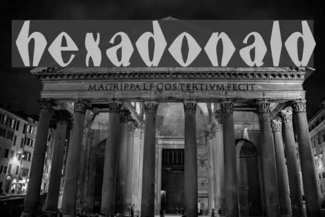 hexadonald Font examples