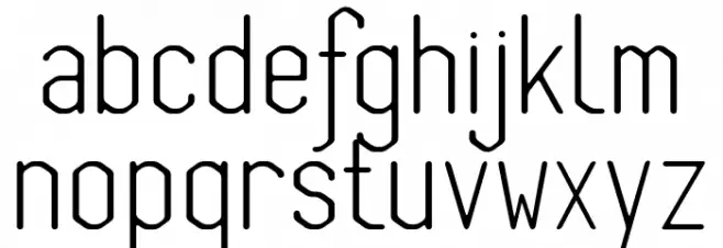 hexarounded फ़ॉन्ट लोअरकेस