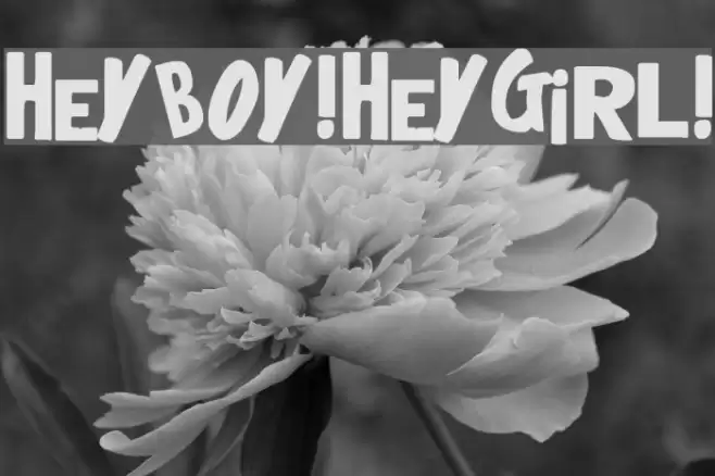heyboy!heygirl! Font examples
