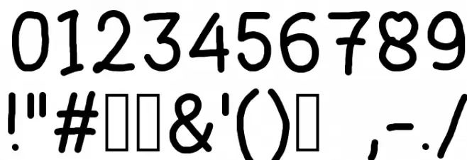 HF003 Font OTHER CHARS