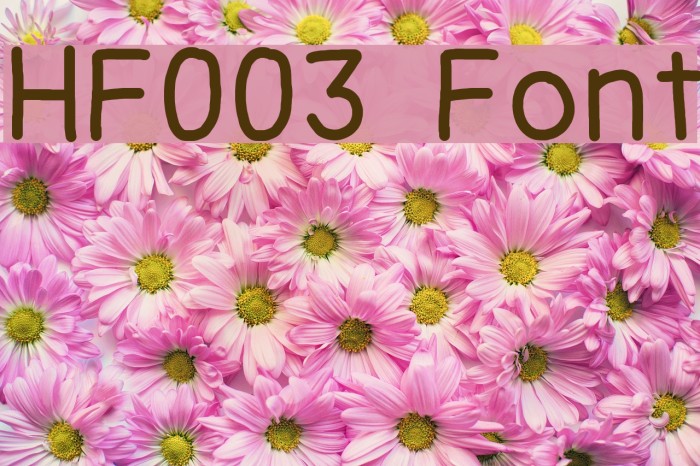 HF003 Font examples