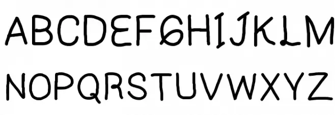 HF004 字体 大写