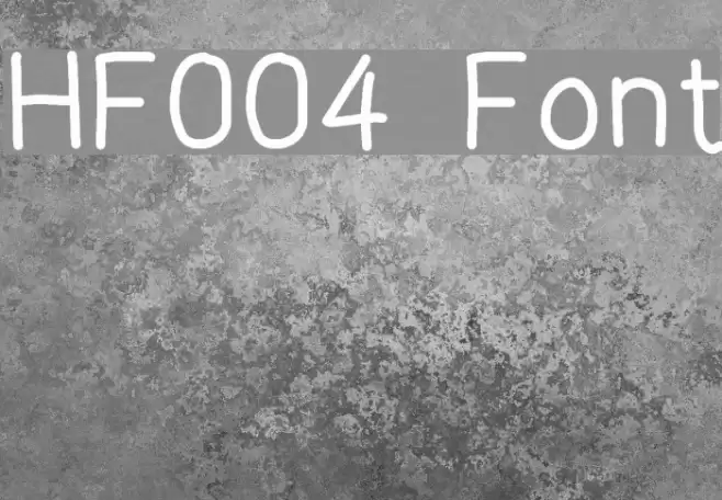 HF004 Font examples