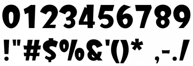 HFCheers Font OTHER CHARS