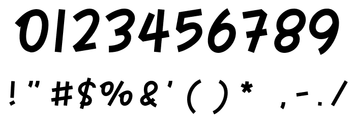 HFComic Font OTHER CHARS