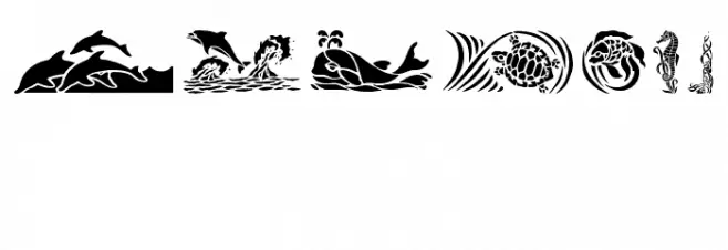 HFF Aqua Stencil Font OTHER CHARS