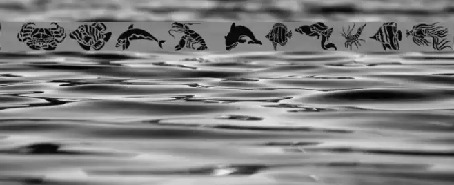 HFF Aqua Stencil Font examples