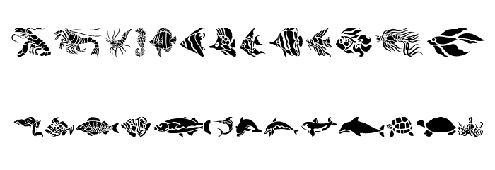 HFF Aqua Stencil Font LOWERCASE
