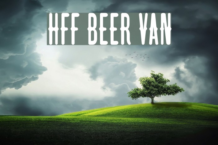HFF Beer Van Font examples