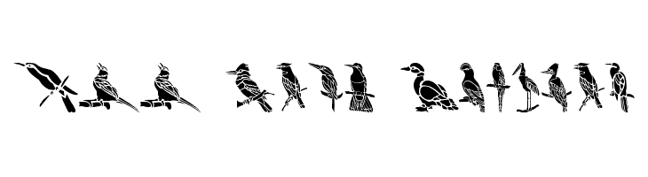 HFF Bird Stencil  Frei Schriftart Herunterladen