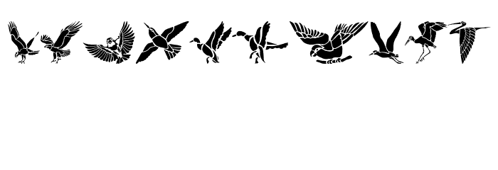 HFF Bird Stencil Font OTHER CHARS