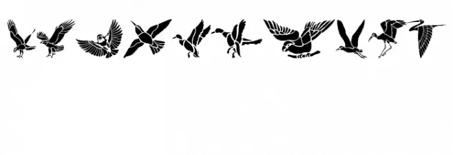 HFF Bird Stencil Font OTHER CHARS