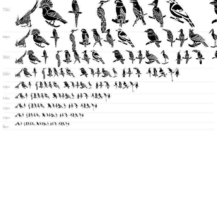 HFF Bird Stencil Waterfall