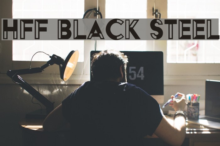 HFF Black Steel Font examples