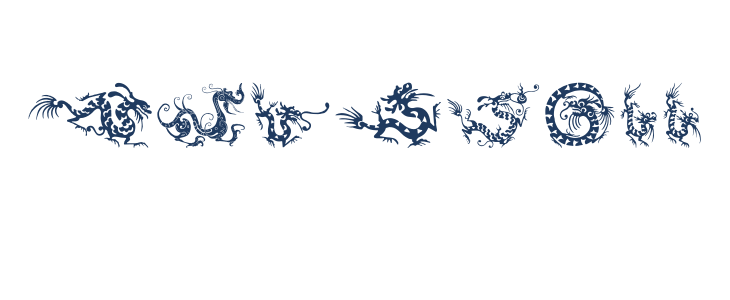 HFF Chinese Dragon Lowercase
