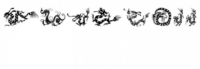 HFF Chinese Dragon फ़ॉन्ट अपरकेस