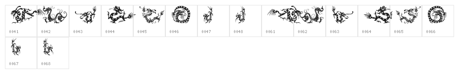 HFF Chinese Dragon Character Map