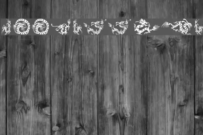 HFF Chinese Dragon Font examples