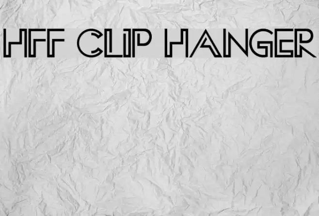 HFF Clip Hanger Font examples