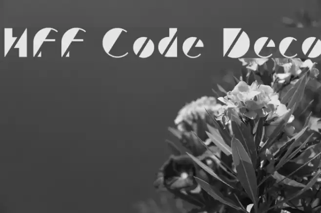 HFF Code Deco Font examples