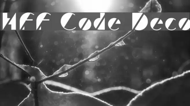 HFF Code Deco Font examples