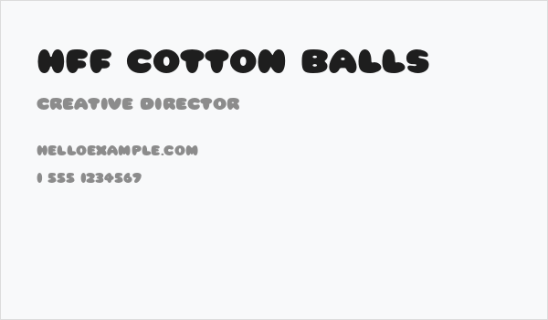 HFF Cotton Balls Business Card