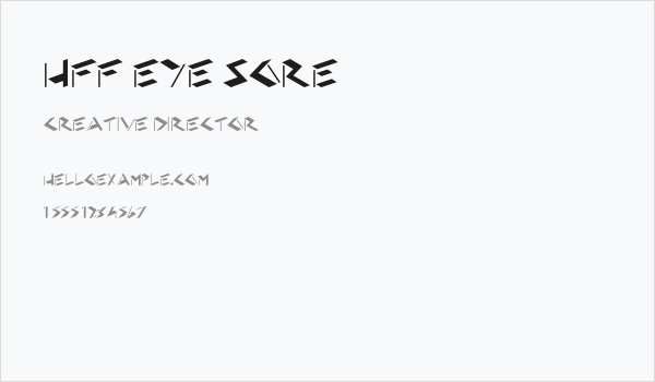 HFF Eye Sore Business Card