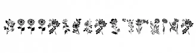 HFF Floral Stencil  baixar fontes gratis
