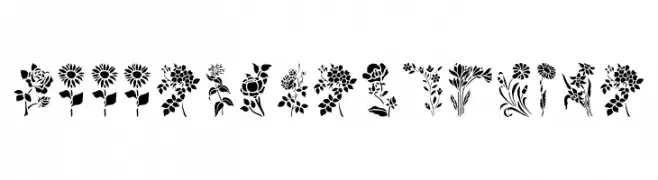 HFF Floral Stencil  baixar fontes gratis