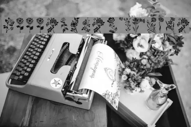 HFF Floral Stencil Font examples