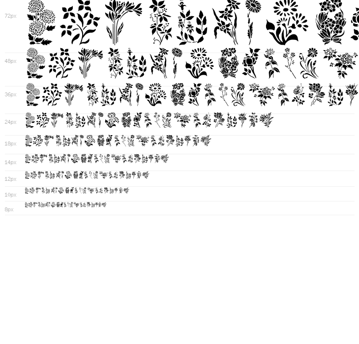 HFF Floral Stencil Waterfall