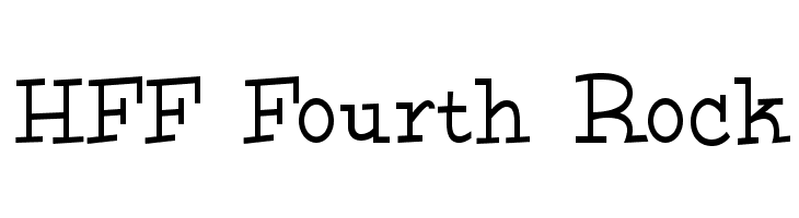HFF Fourth Rock Font
