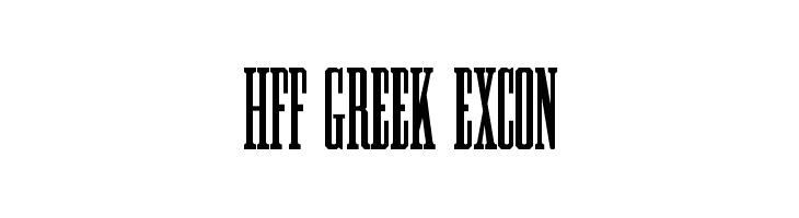 HFF Greek ExCon Font