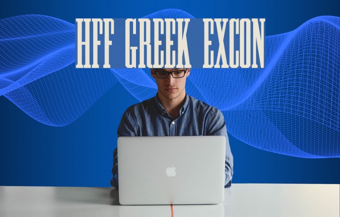 HFF Greek ExCon Font examples