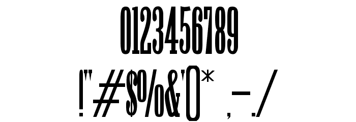 HFF High Tension Font OTHER CHARS