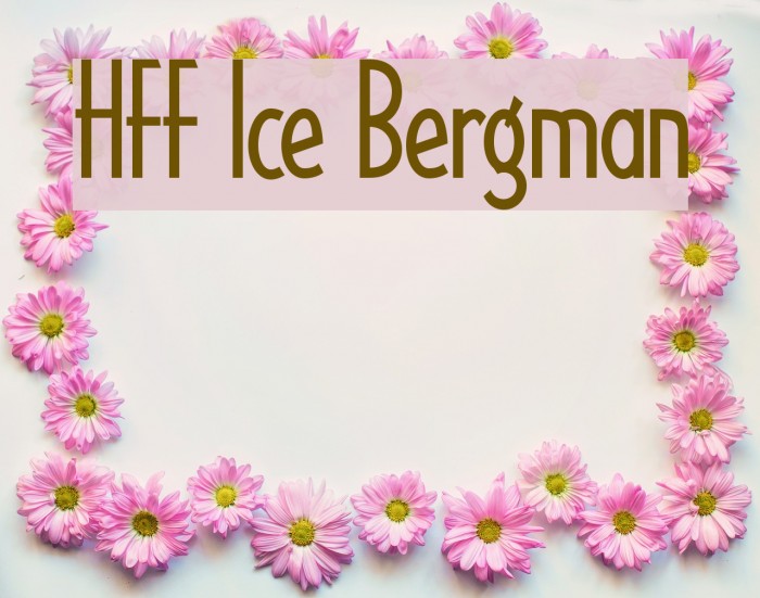 HFF Ice Bergman Font examples