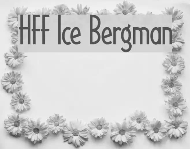 HFF Ice Bergman Шрифта examples