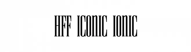 HFF Iconic Ionic  les polices de caractères gratuit tlcharger