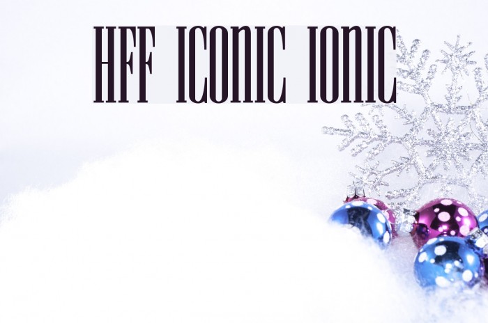 HFF Iconic Ionic Font examples